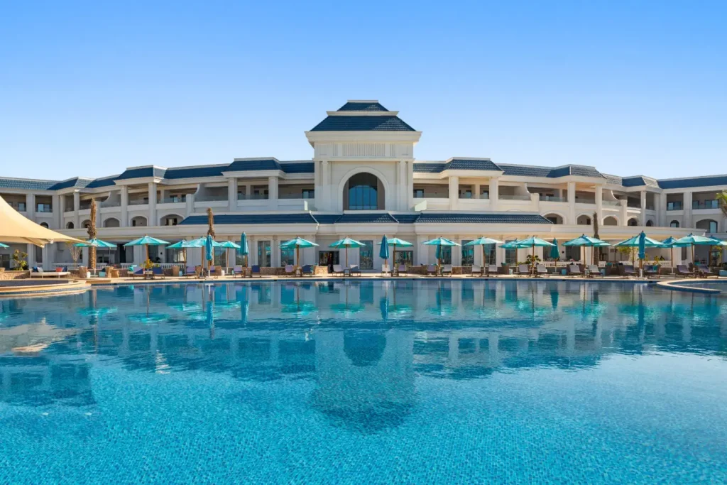 Main swimming pool at Gewan Palace, New Alamein